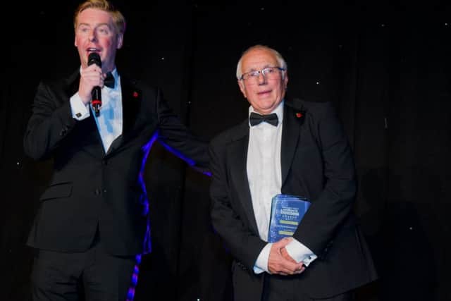 Individual Award For Excellence  which honours each year a leading figure for their contribution to the region, presented by The Yorkshire Post Business Editor, Mark Casci, to Trevor Hicks.