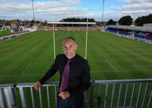 Michael Carter, Wakefield Trinity chairman at Belle Vue