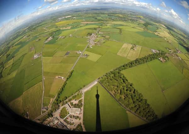 Feature on The Emley Moor Mast, Emley.The View from the top of the Mast.SH10014086h..2nd June 2015 ..Picture by Simon Hulme