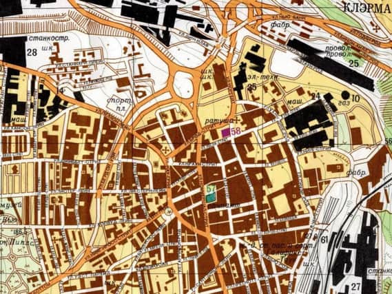 The Soviet Union secretly mapped Yorkshire during the Cold War. This map shows Halifax.