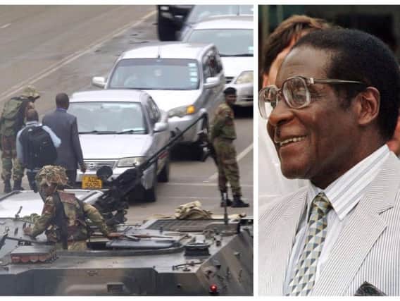 Zimbabwe leader Robert Mugabe has been taken into custody by armed forces in Harare.