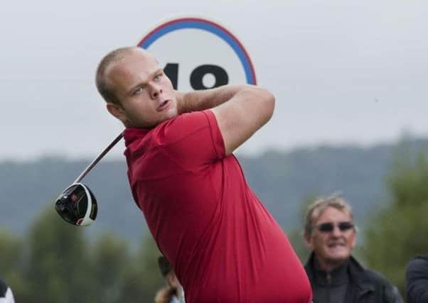 Rotherham's Jonathan Thomson drives to victory in the Glenfarclas Open at Mar Hall.
