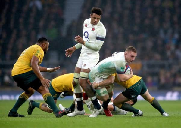England's Sam Underhill in action against Australia at Twickenham. Picture: Nigel French/PA