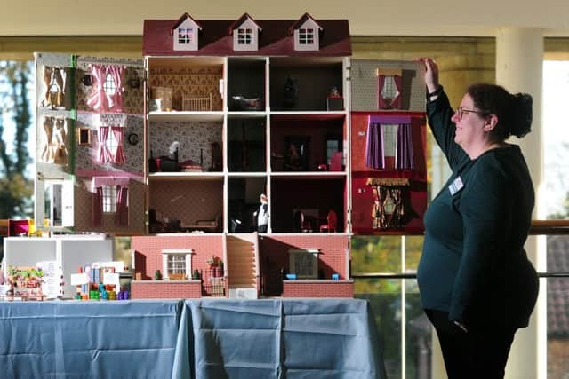 Rachel Menzies from Goole with her Dolls House of Fairfax House, York
Picture by Simon Hulme