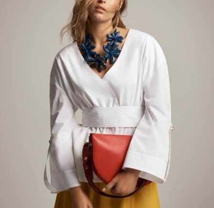 Autograph white top, Â£39.50, in March  27; skirt, Â£199, in May 3; M&S Collection necklace, Â£25, in spring; bag, Â£25, in February 7.