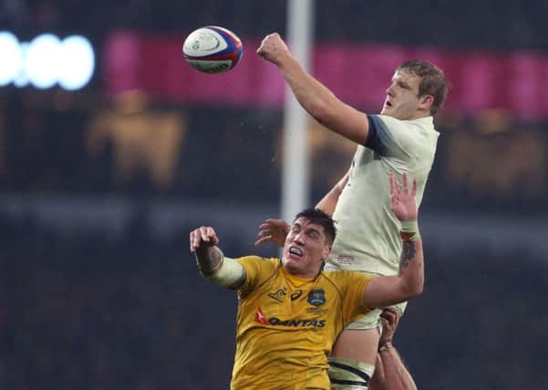 My call: Joe Launchbury was in charge of line-out calls for England for the first time on Saturday. (Picture: Paul Harding/PA)