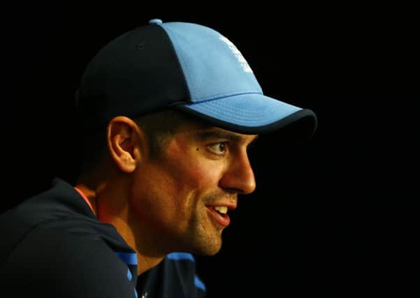 England's Alastair Cook during a press conference at The Gabba, Brisbane. Picture: Jason O'Brien/PA