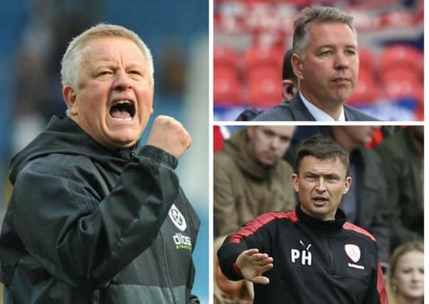YING AND YANG: Chris Wilder, Darren Ferguson and Paul heckingbottom have managed to combine old and new coaching styles in their bid for success on the pitch.