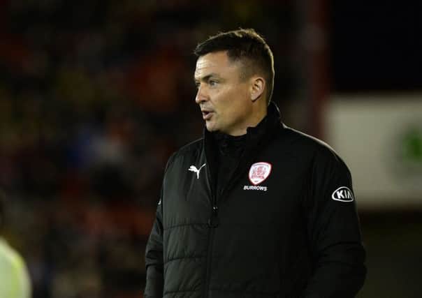 Barnsley boss Paul Heckingbottom pictured at Oakwell on Tuesday night.  Picture: Bruce Rollinson