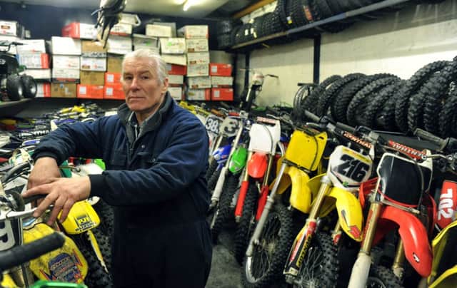 Roy Thompson owner of Wakefield Off Road Motorcycles at the premises.