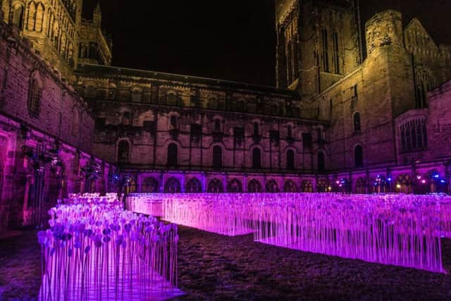 Entre Les Rangs, by Canadas Rami Bebawi of architectural company Kanva, was installed in the Cathedral cloister