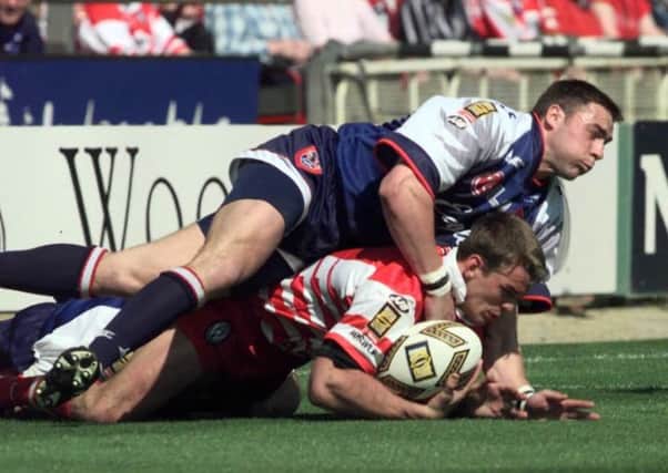WEMBLEY JOY: Nick Pinkney starred for Sheffield Eagles in their Challenge Cup final win over Wigan back in 1995.