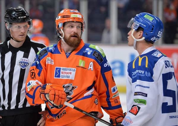 MISSING IN ACTION: Zack Fitzgerald is ruled out after taking a puck to the mouth in win over Coventry last Sunday. Picture: Dean Woolley