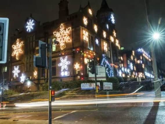Sheffield Childrens Hospital will be lit up in snowflakes for the festive season