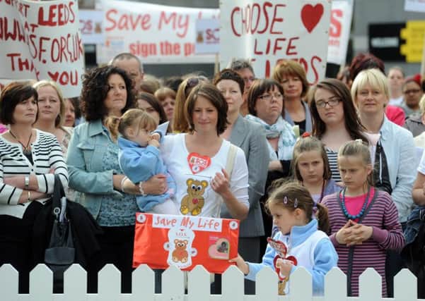 Protesters took to the streets in 2011 to save children's heart surgery in Leeds.