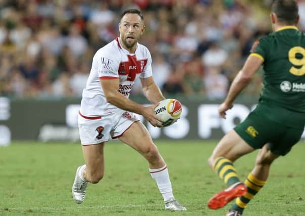 Luke Gale in action during the Rugby League World Cup final between Australia and England. Picture: Tertius Pickard/SWpix.com/PhotosportNZ
