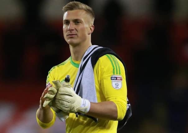 Sheffield United's goalkeeper Simon Moore pictured following the defeat to Bristol City.