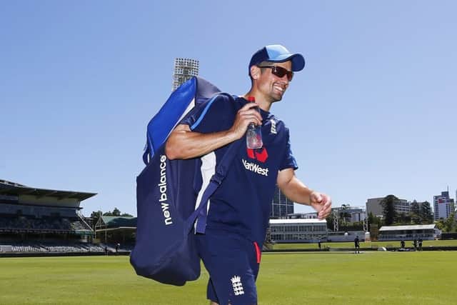 England's Alastair Cook during a nets session at the WACA Ground, Perth.