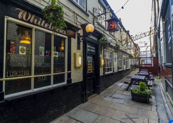 Date:24th February 2016. Picture James Hardisty.
Restaurant Review Whitelocks and Turks Heads, Turk's Head Yard, Leeds. Pictured Exterior of Whitelocks.