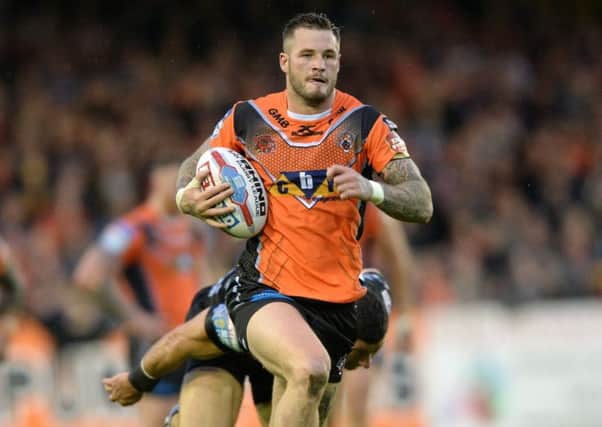 Disgraced England star Zak Hardaker in action for Castleford Tigers. (Picture: Bruce Rollinson)