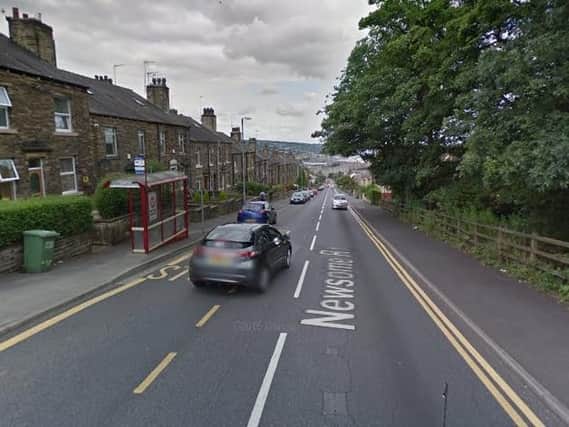The crash happened in Newsome Road, Huddersfield. Picture: Google