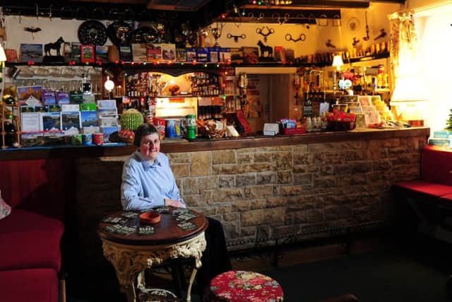 Rowena Hutchinson inside the Red Lion Inn, Langthwaite. (Simon Hulme).