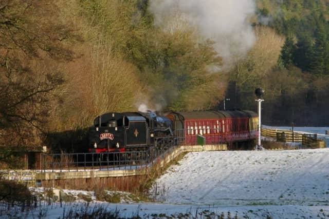 A train on the North York Moors Railway near Pickering