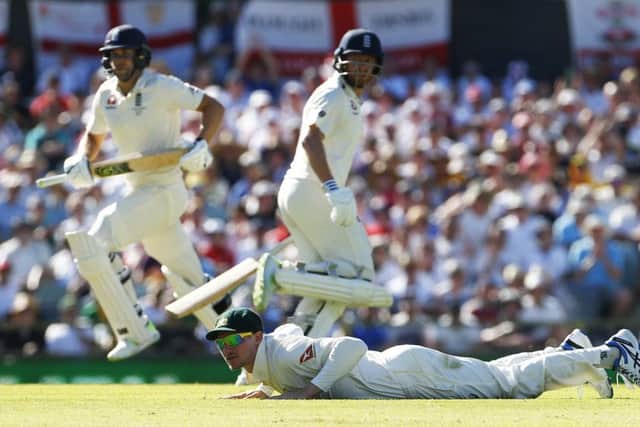 England's Dawid Malan and Jonny Bairstow pile on the runs at the WACA Ground, Perth. PRESS ASSOCIATION Photo. Picture: Jason O'Brien/PA.