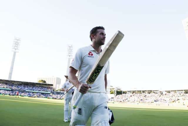 England's Dawid Malan acknowlegdes the crowd as he walks off at the end of day one at the WACA. Picture: Jason O'Brien/PA.