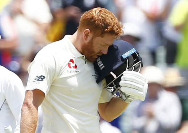 England's  Jonny Bairstow celebrates his century during day two of the Ashes Test match at the WACA Ground, Perth. (Pictures: Jason O'Brien/PA Wire)