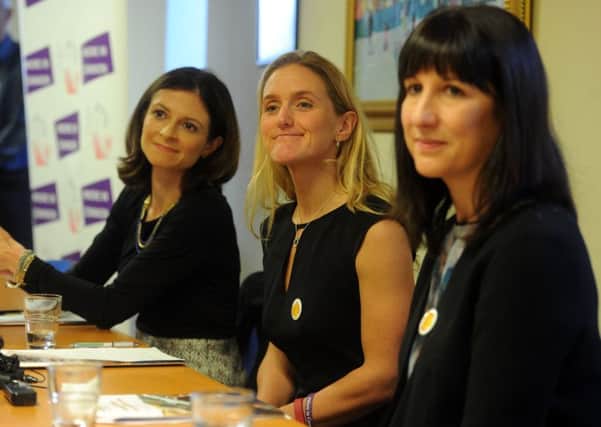 Jo Cox's sister Kim Leadbeater with MPs Rachel Reeves, right,  and Seema Kennedy, launch the long-awaited final report of the Jo Cox Loneliness Commission at a special event in Batley last Friday. Picture Tony Johnson.