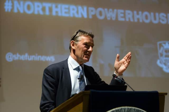 Lord Jim O'Neill, Commercial Secretary to the Treasury, gives a speech on the Northern Powerhouse at Sheffield University