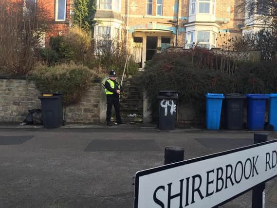 Terror police have arrested three men in Sheffield this morning