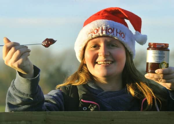 Shaunie Reynolds with Berry Christmas jam made at Bracken Hill Fine Food near Elvington.