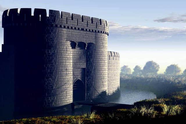 A modern reconstruction of how the Sheffield Castle gatehouse could have looked