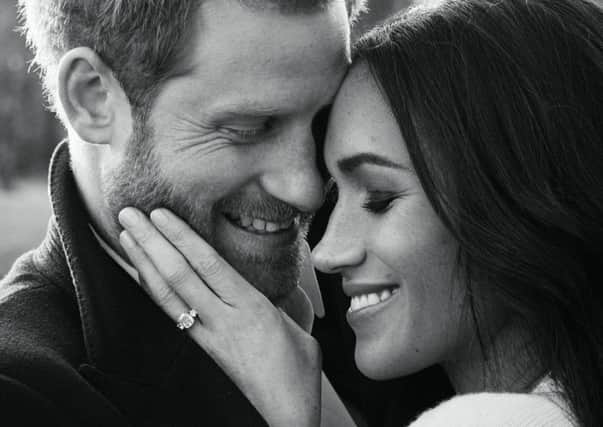 Prince Harry and Meghan Markle taken by Alexi Lubomirski earlier this week at Frogmore House, Windsor.