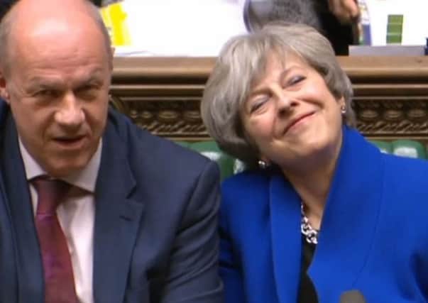 Damian Green and Theresa May at Prime Minister's Question hours before the First Secretary of State was sacked.