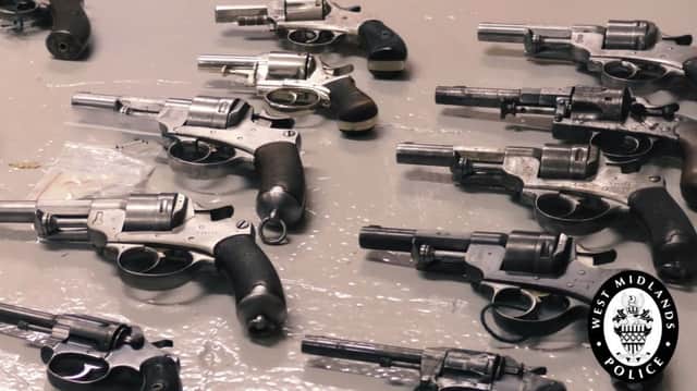 Firearms linked to firearms dealer Paul Edmunds, who has been sentenced to 30 years in prison