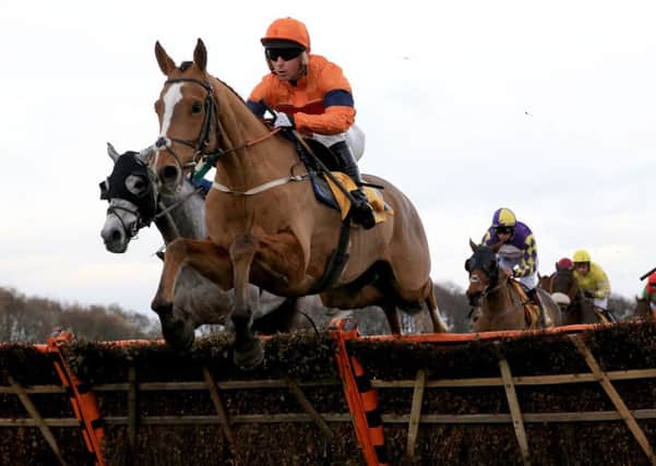 Sam Spinner and Joe Colliver in wnning action at Haydock last month.