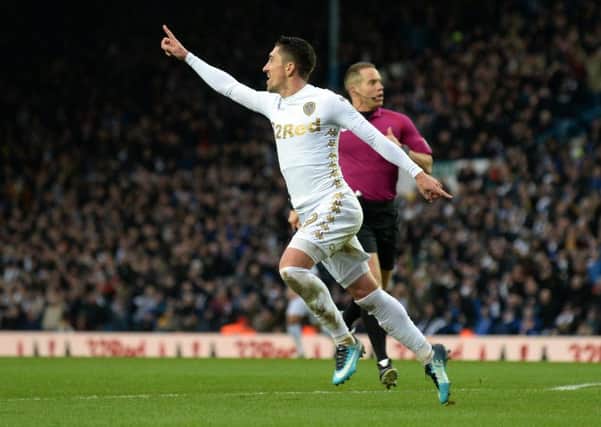 Pablo Hernandez celebrates scoring Leeds' opener.