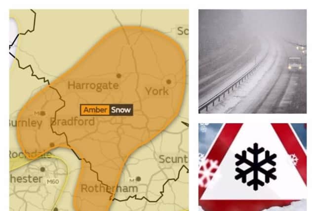 The Met Office has issued yellow and amber weather warnings for snow.