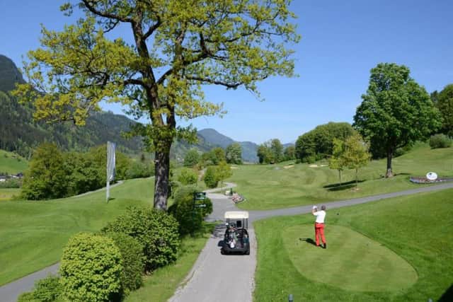 A view of the 10th tee at Golf Eichenheim, near Kitzbuhel in Austria.