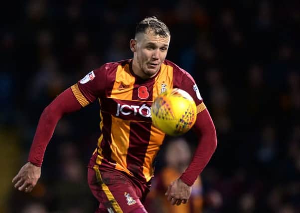 Charlie Wyke scored an early opener for 
Bradford City.  Picture: Bruce Rollinson