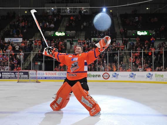 BEAT ME IF YOU CAN: Sheffield Steelers' record-breaking netminder, Ervins Mustukovs. Picture: Dean Woolley.