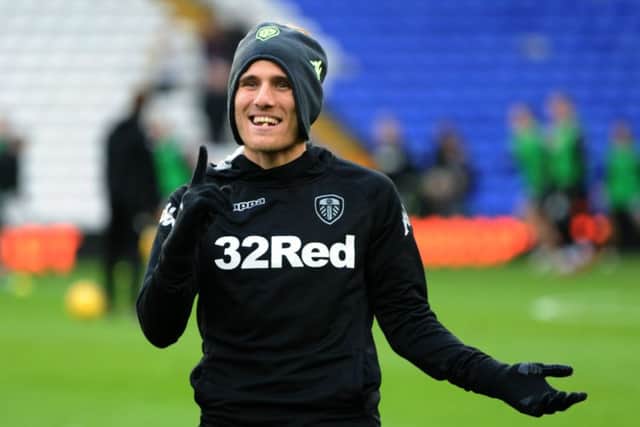 On the bench: Spanish star Samuel Saiz started as a substitute on his return to fitness for Leeds United at Birmingham City.