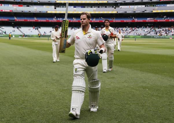 Australia's Steve Smith walks off at the end during day five of the Ashes Test match at the Melbourne Circket Ground, Melbourne.