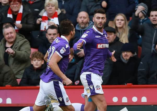 Bolton's Gary Madine's goal was enough to deny Hull City. Picture: Simon Bellis/Sportimage