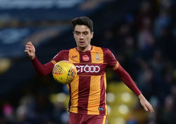 ON TARGET: Alex Gilliead scored the equaliser for 
Bradford City at Fleetwood.  Picture: Bruce Rollinson