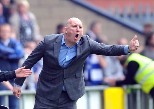 BAD DAY: It proved a frustrating afternoon for FC Halifax Town manager Billy Heath. Picture Tony Johnson.