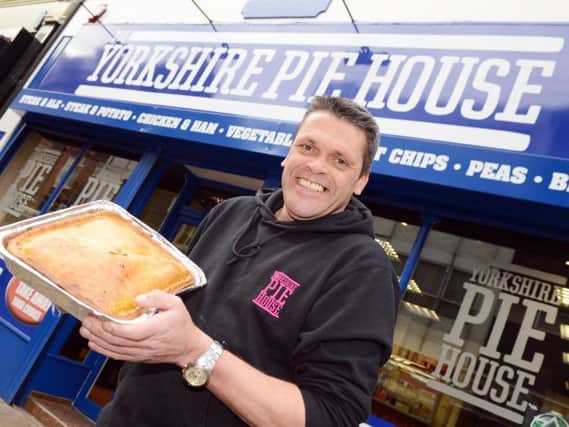 Andy Milner outside the Yorkshire Pie House.